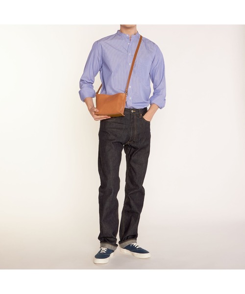 IL BISONTE（イルビゾンテ）の「IL BISONTE / ORIGINAL LEATHER / SHOULDER BAG（ショルダーバッグ・レディース・グレー/レッド/オリーブ/ダークブラウン/ブラック/ナチュラル/ライトブラウン/グリーン/レンガ/オレンジ/ネイビー・FREE）」の19枚目の写真