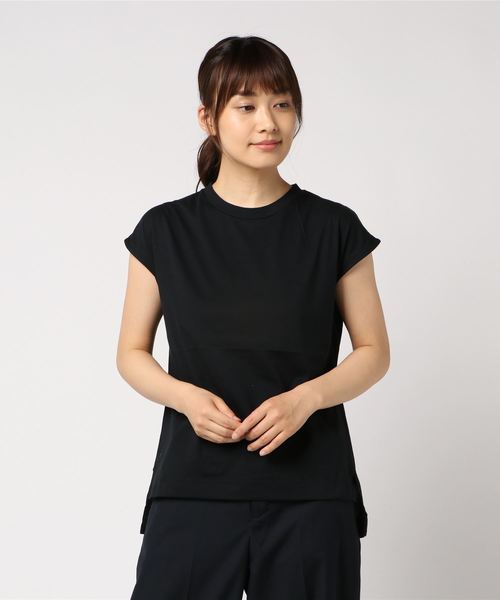 AMERICAN HOLIC（アメリカンホリック）の「・ショルダータックノースリーブプルオーバー（Tシャツ/カットソー・レディース・オフホワイト/ブラック/マスタード/キャメル・FREE）」の3枚目の写真