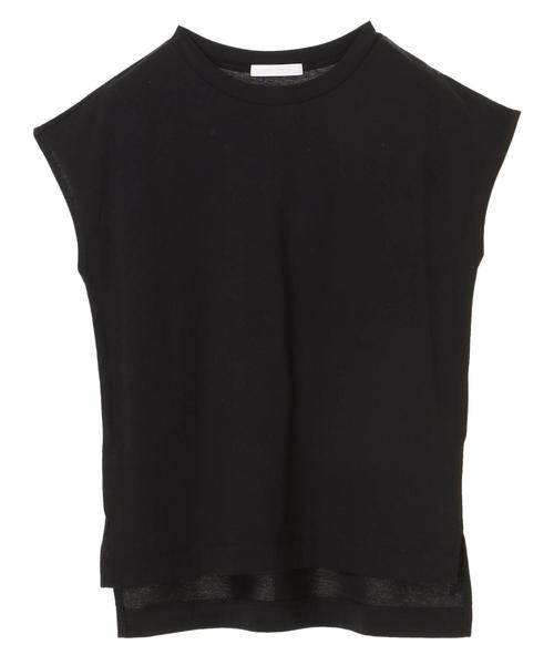 AMERICAN HOLIC（アメリカンホリック）の「・ショルダータックノースリーブプルオーバー（Tシャツ/カットソー・レディース・オフホワイト/ブラック/マスタード/キャメル・FREE）」の6枚目の写真