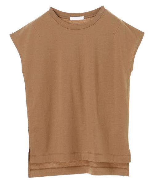 AMERICAN HOLIC（アメリカンホリック）の「・ショルダータックノースリーブプルオーバー（Tシャツ/カットソー・レディース・オフホワイト/ブラック/マスタード/キャメル・FREE）」の7枚目の写真