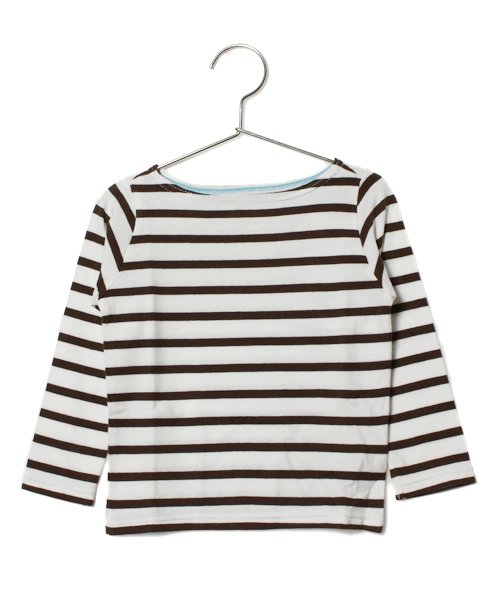 こども ビームス（コドモビームス）の「□こども ビームス / "Daily Cut" 薄手ボーダー 長袖 Tシャツ (80～130)（Tシャツ/カットソー・キッズ・グレー/ブラウン/グリーン/ブルー系その他/その他1・80/90/100/110/120/130）」の2枚目の写真