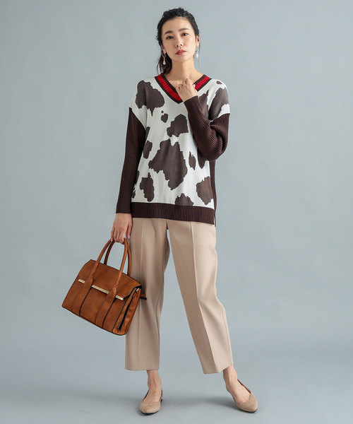 RIVE DROITE（リヴドロワ）の「ポニー柄Vネックニット（ニット/セーター・レディース・ブラウン/ブラック・FREE）」の6枚目の写真