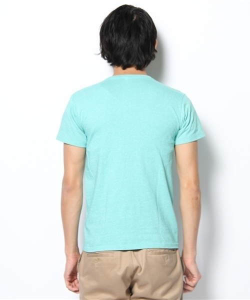 SHIPS（シップス）の「VELVA SHEEN: Vネック ポケットTEEシャツ（カラー）（Tシャツ/カットソー・メンズ・ピンク/イエロー/ライトグリーン/ブルー/グリーン/ライトピンク/ライトブルー・SMALL/MEDIUM/LARGE）」の14枚目の写真