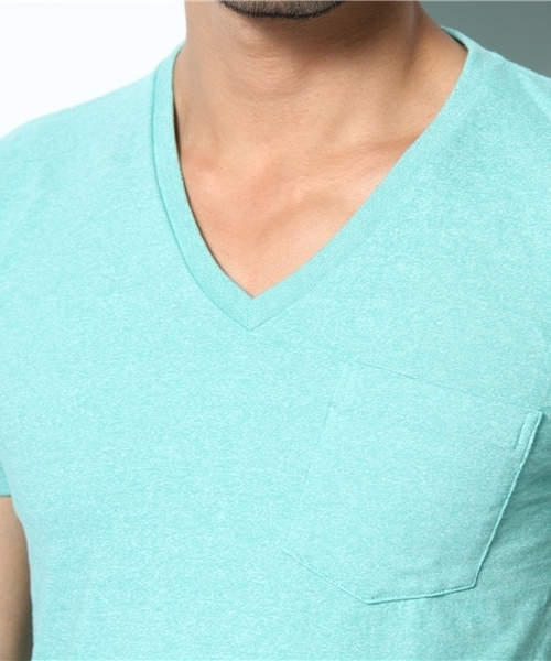 SHIPS（シップス）の「VELVA SHEEN: Vネック ポケットTEEシャツ（カラー）（Tシャツ/カットソー・メンズ・ピンク/イエロー/ライトグリーン/ブルー/グリーン/ライトピンク/ライトブルー・SMALL/MEDIUM/LARGE）」の15枚目の写真