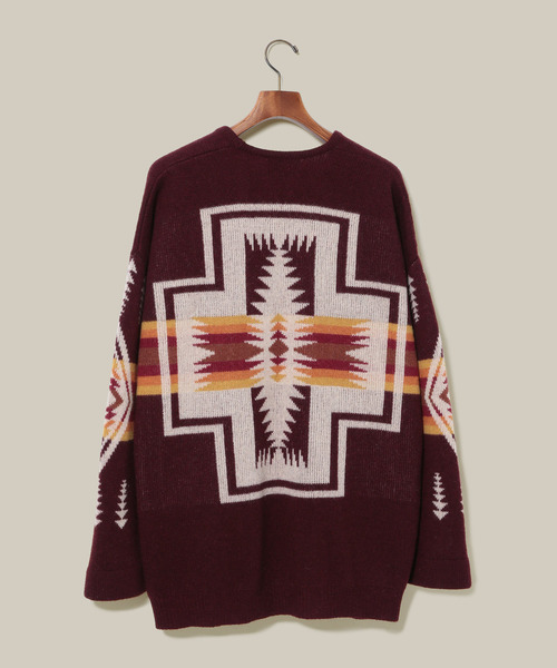 PENDLETON（ペンドルトン）の「【PENDLETON】別注 Harding柄カーディガン（カーディガン/ボレロ・メンズ・ブラック/パープル系その他2・M/L）」の7枚目の写真