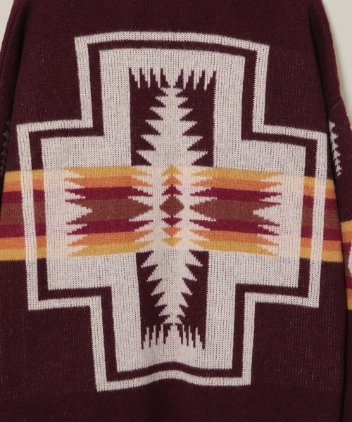 PENDLETON（ペンドルトン）の「【PENDLETON】別注 Harding柄カーディガン（カーディガン/ボレロ・メンズ・ブラック/パープル系その他2・M/L）」の8枚目の写真