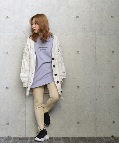 w closet（ダブルクローゼット）の「ガーリーロゴロンTee_（Tシャツ/カットソー・レディース・ブラック/オフホワイト/サックスブルー/スモークグレー・FREE）」の10枚目の写真