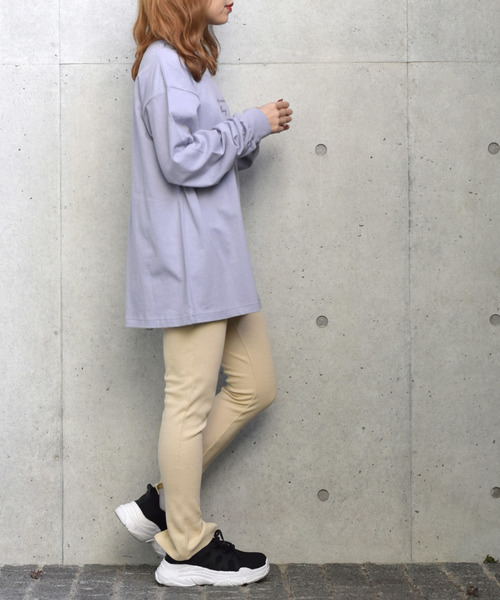 w closet（ダブルクローゼット）の「ガーリーロゴロンTee_（Tシャツ/カットソー・レディース・ブラック/オフホワイト/サックスブルー/スモークグレー・FREE）」の11枚目の写真