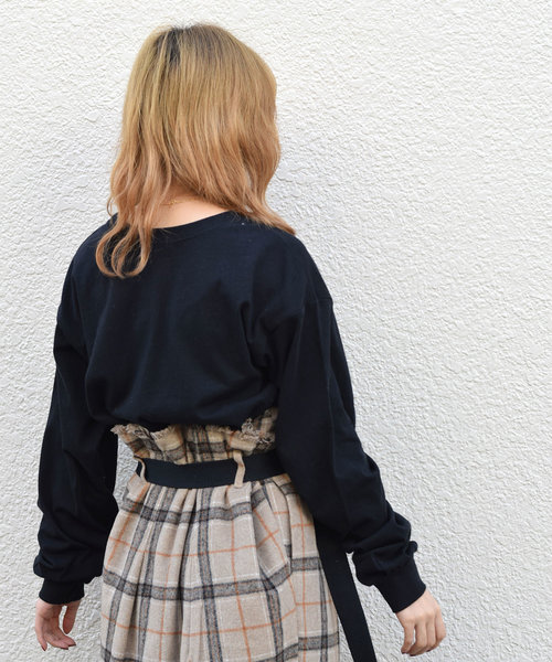w closet（ダブルクローゼット）の「ガーリーロゴロンTee_（Tシャツ/カットソー・レディース・ブラック/オフホワイト/サックスブルー/スモークグレー・FREE）」の22枚目の写真