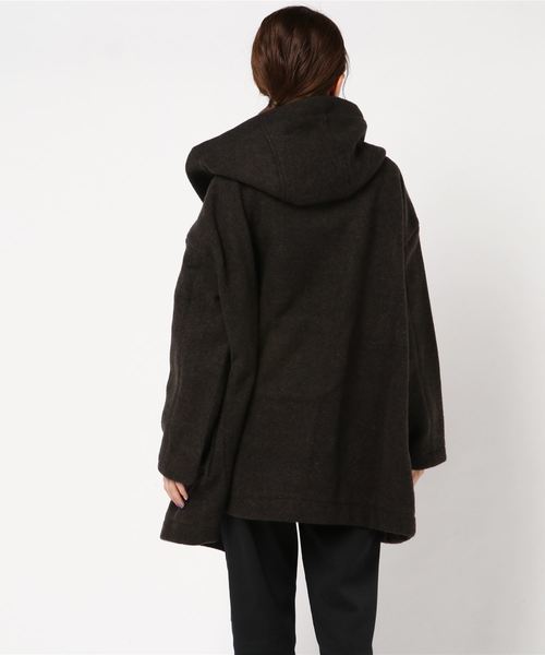 LBC（エルビーシー）の「bulダブルフェイスメルトンコート（その他アウター・レディース・チャコールグレー/ブラウン・M）」の3枚目の写真