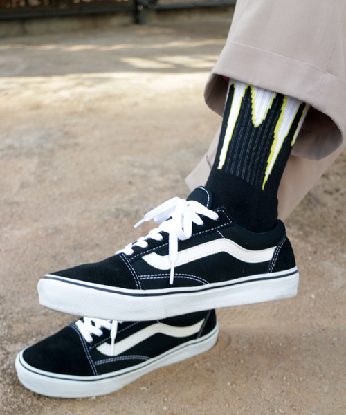 ADPOSION(アドポーション)の「【日本製】ファイアーパターンソックス(ソックス/靴下・メンズ・レッド/イエロー/ブルー・FREE)」の7枚目の写真