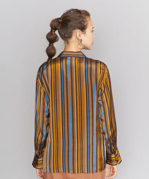 BEAUTY&YOUTH UNITED ARROWS（ビューティーアンドユースユナイテッドアローズ）の「BY オルタナティブストライプシャツジャケット◆（シャツ/ブラウス・レディース・ブラウン・FREE）」の11枚目の写真