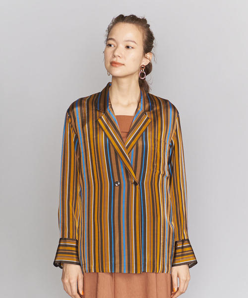 BEAUTY&YOUTH UNITED ARROWS（ビューティーアンドユースユナイテッドアローズ）の「BY オルタナティブストライプシャツジャケット◆（シャツ/ブラウス・レディース・ブラウン・FREE）」の12枚目の写真