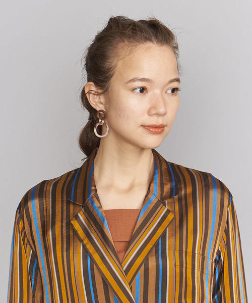 BEAUTY&YOUTH UNITED ARROWS（ビューティーアンドユースユナイテッドアローズ）の「BY オルタナティブストライプシャツジャケット◆（シャツ/ブラウス・レディース・ブラウン・FREE）」の7枚目の写真