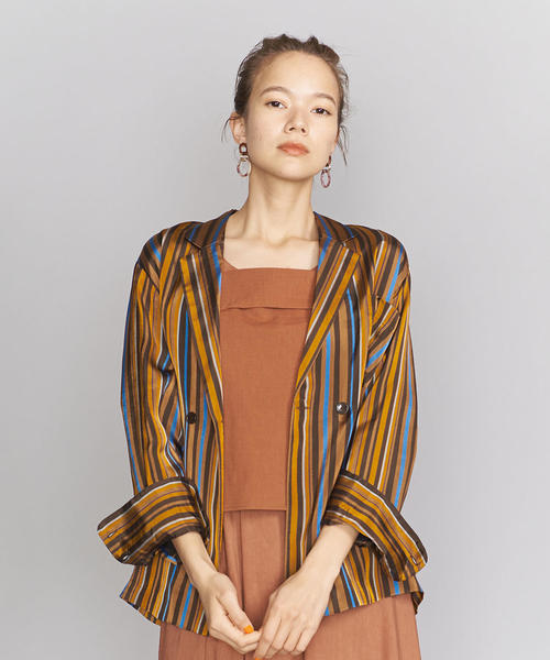 BEAUTY&YOUTH UNITED ARROWS（ビューティーアンドユースユナイテッドアローズ）の「BY オルタナティブストライプシャツジャケット◆（シャツ/ブラウス・レディース・ブラウン・FREE）」の3枚目の写真