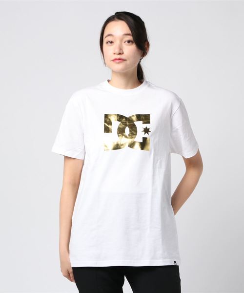DC(ディーシー)の「半袖Tシャツ DC 5126J930W(Tシャツ/カットソー・レディース・ブラック×ゴールド/ホワイト×ゴールド・S/M)」の1枚目の写真