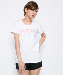 MILKFED. | S/S BASIC TEE "KEEP SILENCE"　（Tシャツ/蓄光/ひび割れプリント）(Tシャツ/カットソー)