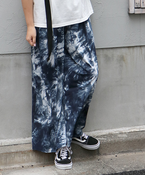 ストライプ 花柄 タイダイワイドパンツ パンツ Venceexchange ヴァンスエクスチェンジ のファッション セール