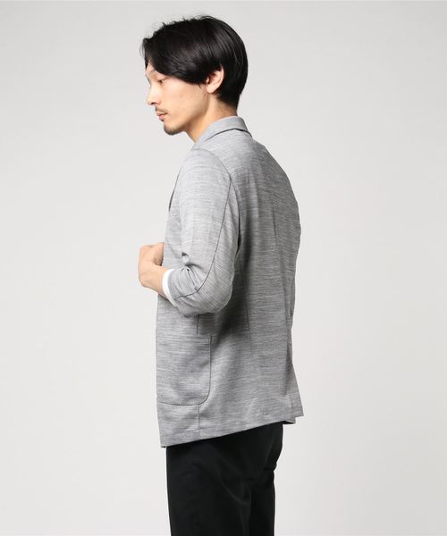 Luv maison(ラブメゾン)の「Luv イタリアンカラー7分袖ジャケット(テーラードジャケット・メンズ・ライトグレー/ダークグレー・M/L)」の4枚目の写真