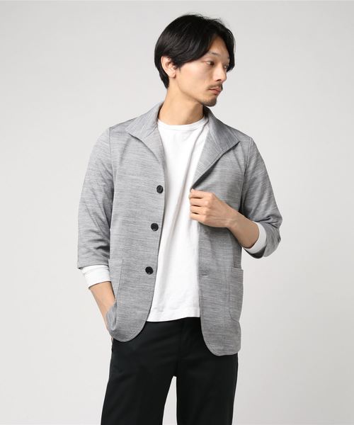 Luv maison(ラブメゾン)の「Luv イタリアンカラー7分袖ジャケット(テーラードジャケット・メンズ・ライトグレー/ダークグレー・M/L)」の9枚目の写真