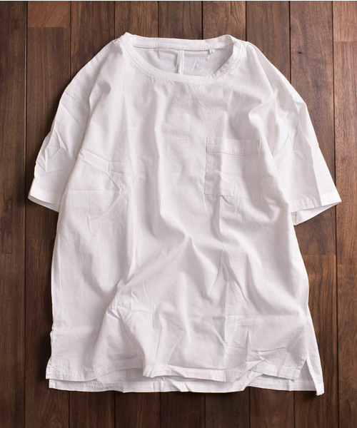 ARCHIVER(アーカイバ)の「【Ir】綿麻Tシャツ(Tシャツ/カットソー・レディース・ホワイト/ネイビー/カーキ/サックスブルー/モカ・MEDIUM/LARGE/X-LARGE)」の13枚目の写真