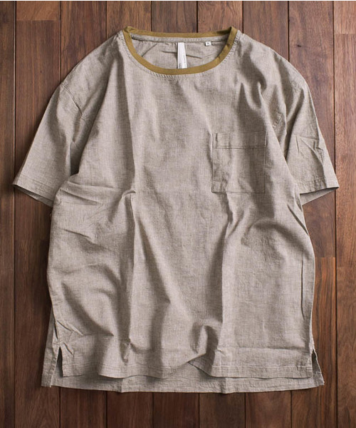 ARCHIVER(アーカイバ)の「【Ir】綿麻Tシャツ(Tシャツ/カットソー・レディース・ホワイト/ネイビー/カーキ/サックスブルー/モカ・MEDIUM/LARGE/X-LARGE)」の10枚目の写真