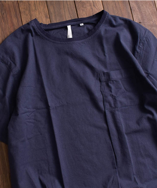 ARCHIVER(アーカイバ)の「【Ir】綿麻Tシャツ(Tシャツ/カットソー・レディース・ホワイト/ネイビー/カーキ/サックスブルー/モカ・MEDIUM/LARGE/X-LARGE)」の19枚目の写真