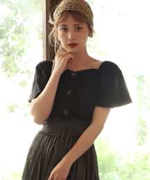 one after another NICE CLAUP | スカーフ付麻混ブラウス(シャツ/ブラウス)