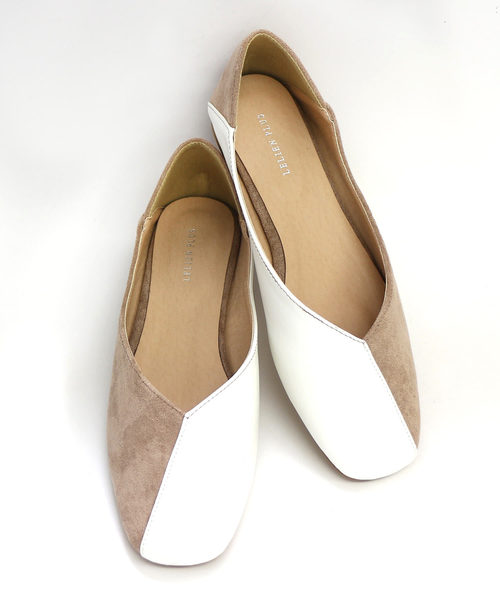 AmiAmi（アミアミ）の「Vカットスクエアトゥバイカラーパンプス/バブーシュ（パンプス・レディース・ブラック/ベージュ/シルバー/アイボリー/ブラック系その他/ベージュ系その他2/パイソン/ベージュ系その他/オフホワイト/ブラックミックス/ブラック系その他2/ブラック系その他3/ライトベージュ/ライトグレー/グリーン/ベージュ系その他4/ベージュ系その他3/ブロンズ/シルバーグレー/ブラック系その他4/ゴールド系その他/ブラック系その他5/チョコ/ブラック系その他6/その他・LL/S/M/L）」の14枚目の写真