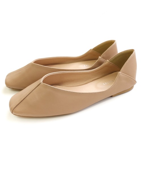 AmiAmi（アミアミ）の「Vカットスクエアトゥバイカラーパンプス/バブーシュ（パンプス・レディース・ブラック/ベージュ/シルバー/アイボリー/ブラック系その他/ベージュ系その他2/パイソン/ベージュ系その他/オフホワイト/ブラックミックス/ブラック系その他2/ブラック系その他3/ライトベージュ/ライトグレー/グリーン/ベージュ系その他4/ベージュ系その他3/ブロンズ/シルバーグレー/ブラック系その他4/ゴールド系その他/ブラック系その他5/チョコ/ブラック系その他6/その他・LL/S/M/L）」の15枚目の写真