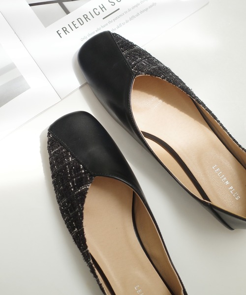 AmiAmi（アミアミ）の「Vカットスクエアトゥバイカラーパンプス/バブーシュ（パンプス・レディース・ブラック/ベージュ/シルバー/アイボリー/ブラック系その他/ベージュ系その他2/パイソン/ベージュ系その他/オフホワイト/ブラックミックス/ブラック系その他2/ブラック系その他3/ライトベージュ/ライトグレー/グリーン/ベージュ系その他4/ベージュ系その他3/ブロンズ/シルバーグレー/ブラック系その他4/ゴールド系その他/ブラック系その他5/チョコ/ブラック系その他6/その他・LL/S/M/L）」の9枚目の写真