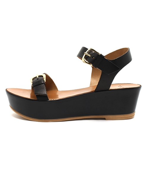 NANO universe(ナノユニバース)の「ORNELLA STEFANI/バックル付ストラップウェッジサンダル(サンダル・レディース・ブラウン/ブラック/ホワイト・37/38/36/35)」の5枚目の写真