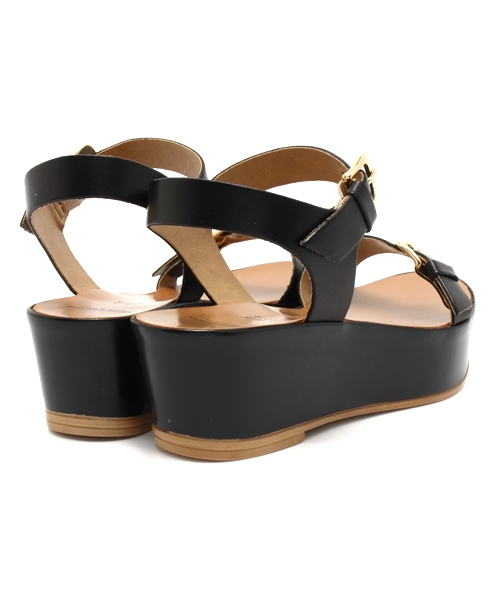 NANO universe(ナノユニバース)の「ORNELLA STEFANI/バックル付ストラップウェッジサンダル(サンダル・レディース・ブラウン/ブラック/ホワイト・37/38/36/35)」の7枚目の写真