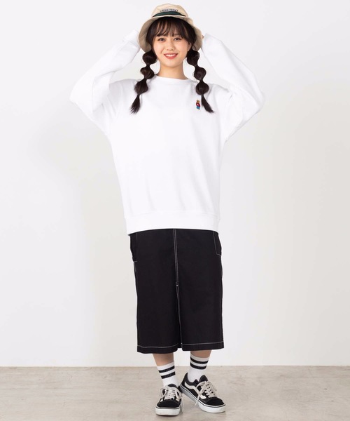 WEGO(ウィゴー)の「WEGO/【裏起毛】ワンポイントベアロゴ刺繍プルオーバークルースウェット(スウェット・メンズ・杢グレー/ホワイト/ベージュ/その他1/その他2/ホワイト系その他/ベージュ系その他・SMALL/MEDIUM/LARGE)」の12枚目の写真