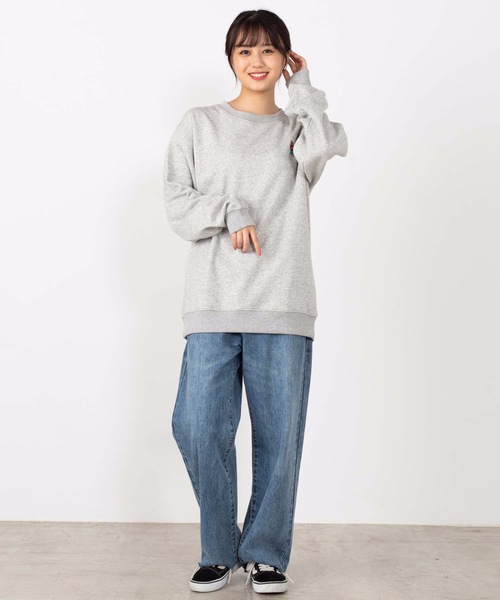 WEGO(ウィゴー)の「WEGO/【裏起毛】ワンポイントベアロゴ刺繍プルオーバークルースウェット(スウェット・メンズ・杢グレー/ホワイト/ベージュ/その他1/その他2/ホワイト系その他/ベージュ系その他・SMALL/MEDIUM/LARGE)」の14枚目の写真