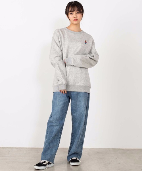WEGO(ウィゴー)の「WEGO/【裏起毛】ワンポイントベアロゴ刺繍プルオーバークルースウェット(スウェット・メンズ・杢グレー/ホワイト/ベージュ/その他1/その他2/ホワイト系その他/ベージュ系その他・SMALL/MEDIUM/LARGE)」の17枚目の写真