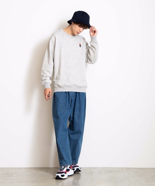 WEGO(ウィゴー)の「WEGO/【裏起毛】ワンポイントベアロゴ刺繍プルオーバークルースウェット(スウェット・メンズ・杢グレー/ホワイト/ベージュ/その他1/その他2/ホワイト系その他/ベージュ系その他・SMALL/MEDIUM/LARGE)」の19枚目の写真