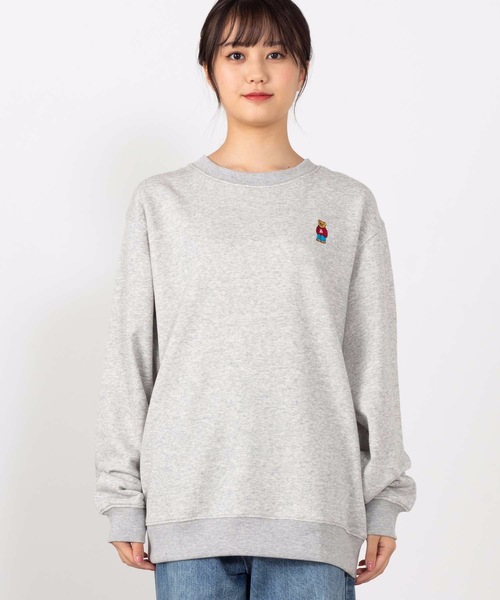 WEGO(ウィゴー)の「WEGO/【裏起毛】ワンポイントベアロゴ刺繍プルオーバークルースウェット(スウェット・メンズ・杢グレー/ホワイト/ベージュ/その他1/その他2/ホワイト系その他/ベージュ系その他・SMALL/MEDIUM/LARGE)」の20枚目の写真