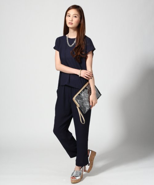 GLOBAL WORK(グローバルワーク)の「【GLOBAL WORK】フロントフハクTフレンチスリーブ/546491(Tシャツ/カットソー・レディース・ブルー/ネイビー/ブラック/グレー・LARGE/MEDIUM/SMALL)」の12枚目の写真