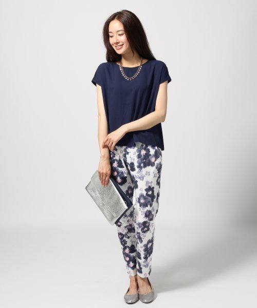 GLOBAL WORK(グローバルワーク)の「【GLOBAL WORK】フロントフハクTフレンチスリーブ/546491(Tシャツ/カットソー・レディース・ブルー/ネイビー/ブラック/グレー・LARGE/MEDIUM/SMALL)」の8枚目の写真