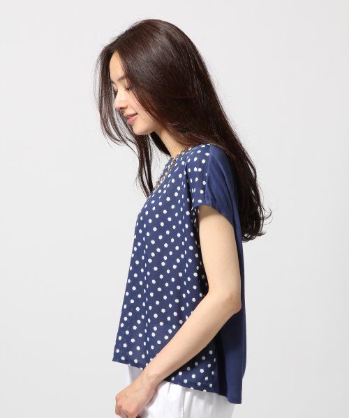 GLOBAL WORK(グローバルワーク)の「【GLOBAL WORK】フロントフハクTフレンチスリーブ/546491(Tシャツ/カットソー・レディース・ブルー/ネイビー/ブラック/グレー・LARGE/MEDIUM/SMALL)」の9枚目の写真