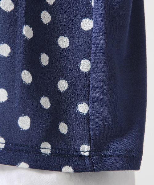 GLOBAL WORK(グローバルワーク)の「【GLOBAL WORK】フロントフハクTフレンチスリーブ/546491(Tシャツ/カットソー・レディース・ブルー/ネイビー/ブラック/グレー・LARGE/MEDIUM/SMALL)」の5枚目の写真