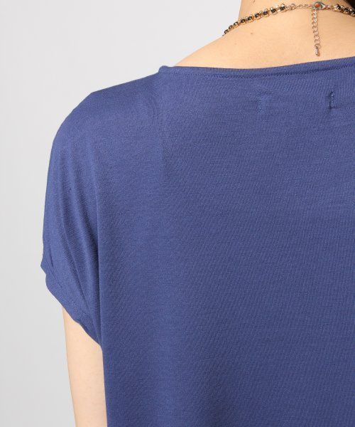 GLOBAL WORK(グローバルワーク)の「【GLOBAL WORK】フロントフハクTフレンチスリーブ/546491(Tシャツ/カットソー・レディース・ブルー/ネイビー/ブラック/グレー・LARGE/MEDIUM/SMALL)」の6枚目の写真