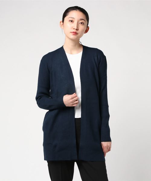BANANA REPUBLIC(バナナリパブリック)の「ロング リブカーディガンセーター(カーディガン)」|ネイビー