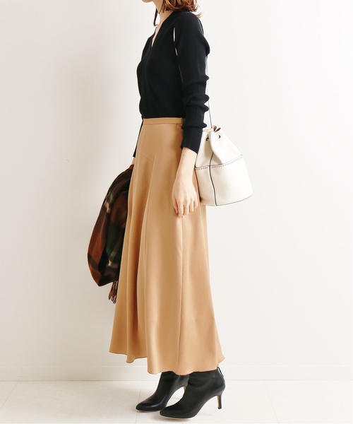 IENA サテンスカート　シロ　34 IENA｜《追加13》ダブルサテンスカート | Rakuten Fashion(楽天