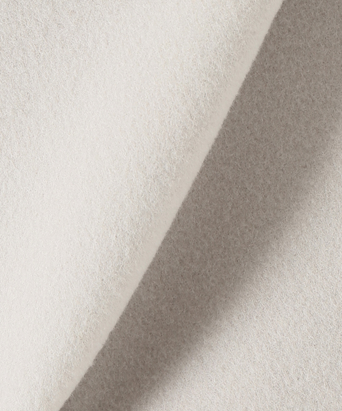 LaTotalite 高級 ウール コート ダブルビーバー 白 M 新品 タグ付 ファインウールダブルビーバースタンドカラーコート （その他アウター