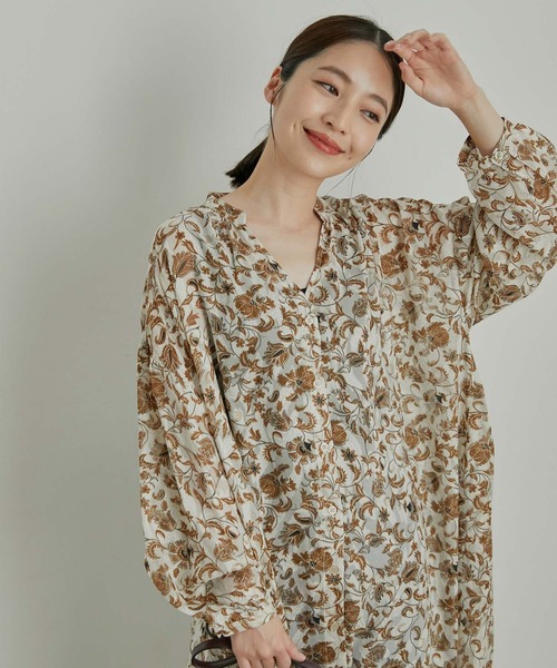セール Web限定 花柄ジャガードロングシャツワンピース ワンピース Vis ビス のファッション通販 Zozotown