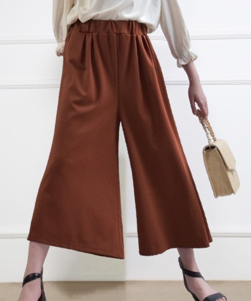 Coo+i(クーイ)の「フレア ガウチョパンツ(スウェットパンツ・レディース・ブラック系その他/ネイビー/ピンク/ブラック/グレー/ホワイト/ベージュ/キャメル/オレンジ/ホワイト系その他/カーキ/ワイン/テラコッタ・FREE)」の6枚目の写真