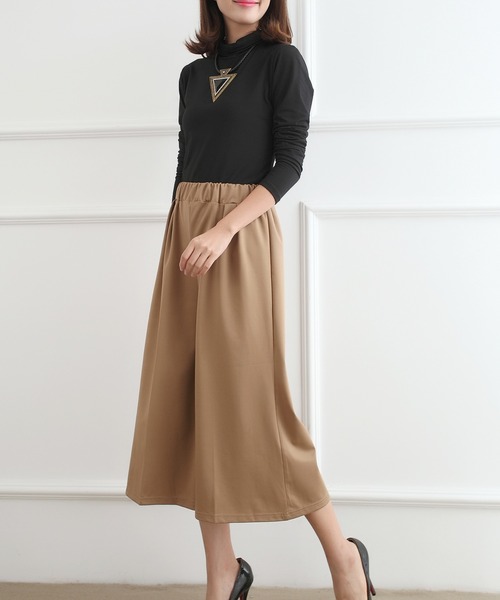 Coo+i(クーイ)の「フレア ガウチョパンツ(スウェットパンツ・レディース・ブラック系その他/ネイビー/ピンク/ブラック/グレー/ホワイト/ベージュ/キャメル/オレンジ/ホワイト系その他/カーキ/ワイン/テラコッタ・FREE)」の18枚目の写真