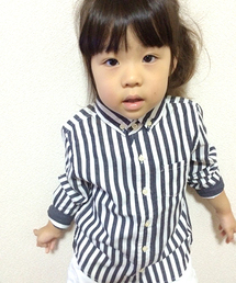 CIAOPANIC TYPY | KIDS甘織りツイルストライプシャツ(シャツ/ブラウス)
